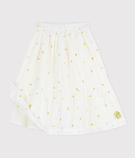 CHILDREN'S LONG FLORAL PRINT COTTON SKIRT