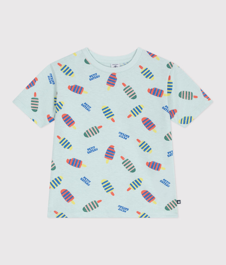 CHILDREN'S SHORT-SLEEVED SEAGULL PRINT COTTON T-SHIRT