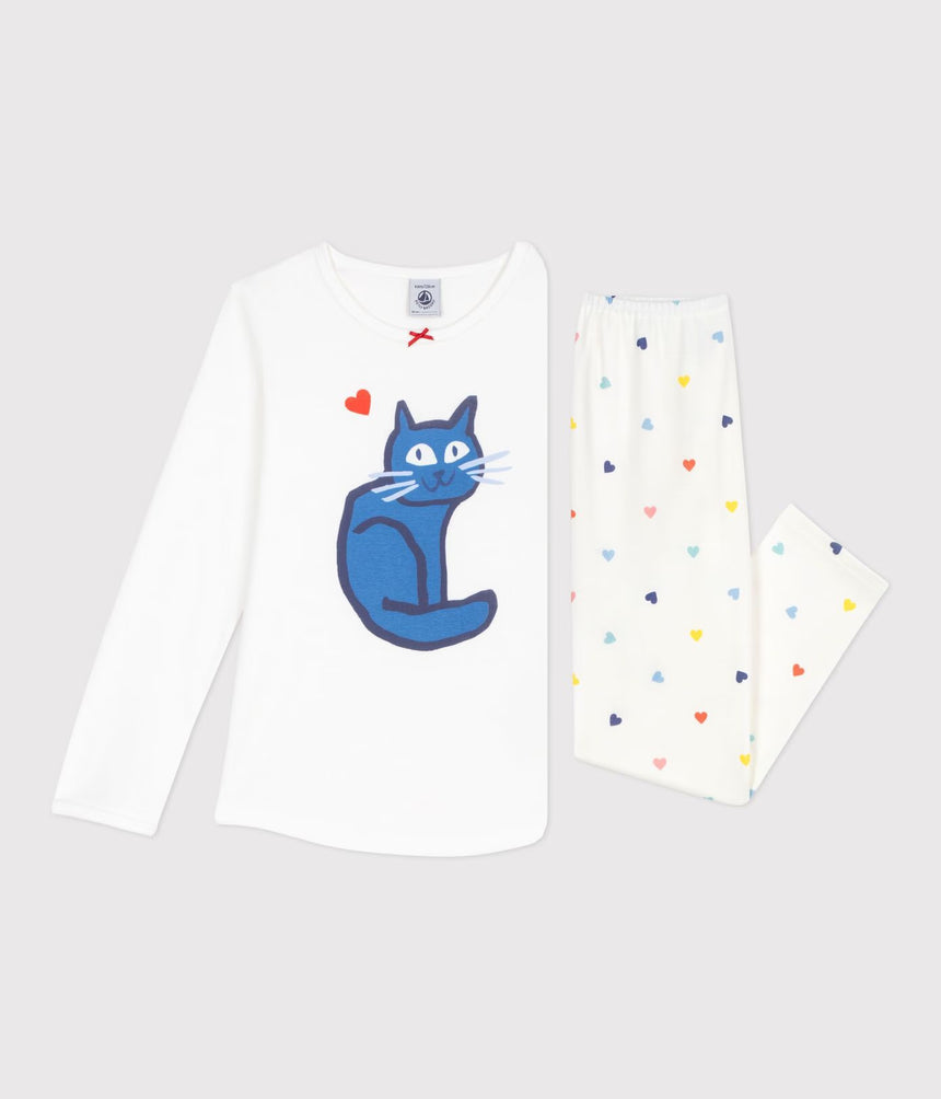CHILDREN'S CAT DESIGN COTTON PYJAMAS
