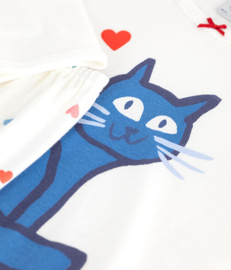 CHILDREN'S CAT DESIGN COTTON PYJAMAS