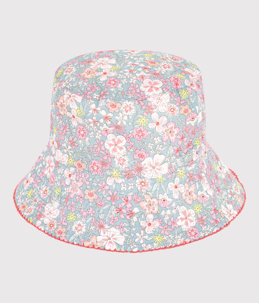 CHILDREN'S FLOPPY SUN HAT IN FLORAL-PRINT POPLIN