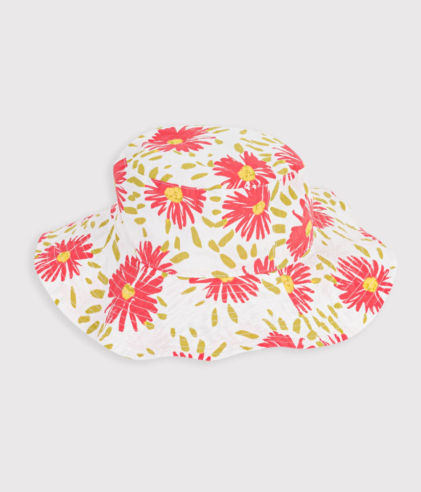 CHILDREN'S FLOPPY SUN HAT IN FLORAL-PRINT POPLIN