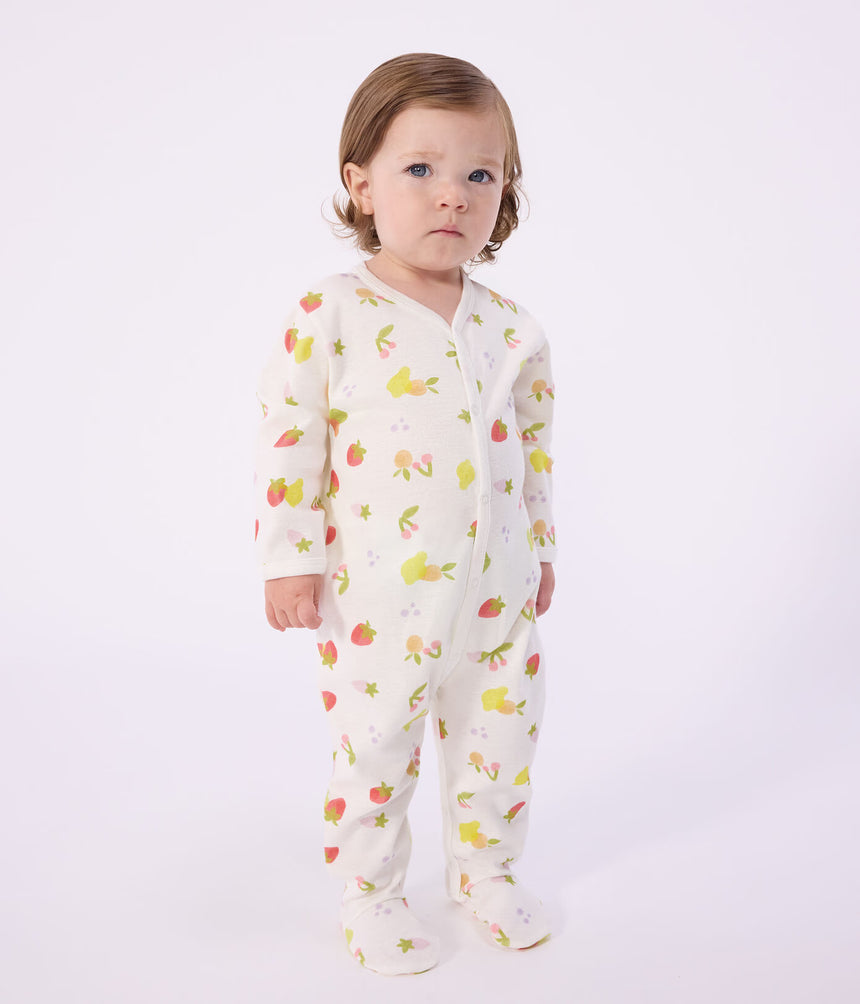 BABIES' FRUIT PRINT COTTON PYJAMA SUIT