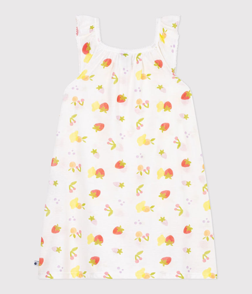 CHILDREN’S FRUIT PRINT COTTON NIGHTDRESS
