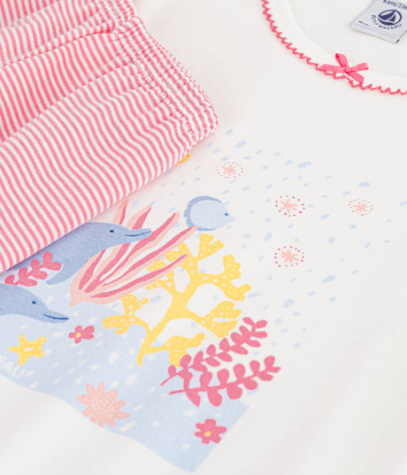 CHILDREN'S SHORT COTTON PYJAMAS WITH AN OCEAN DESIGN