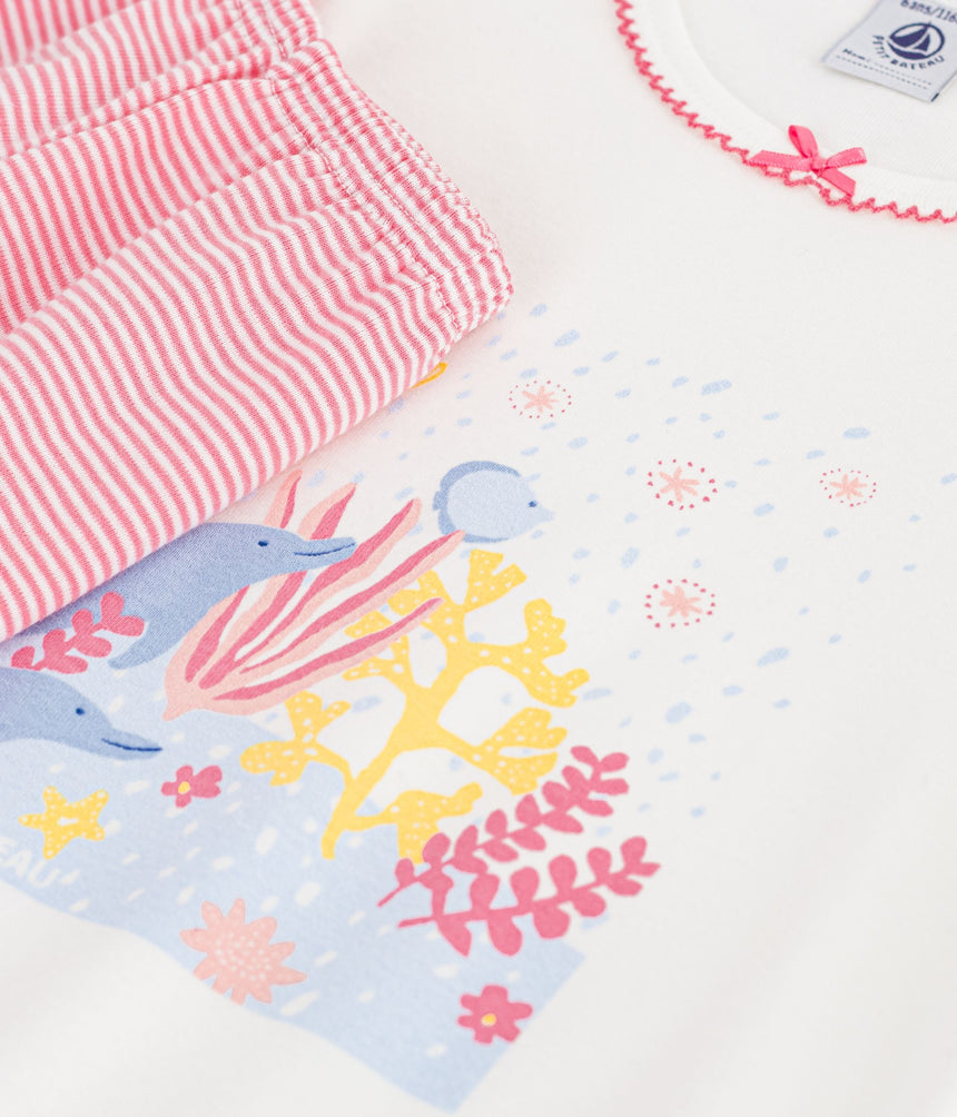 CHILDREN'S SHORT COTTON PYJAMAS WITH AN OCEAN DESIGN