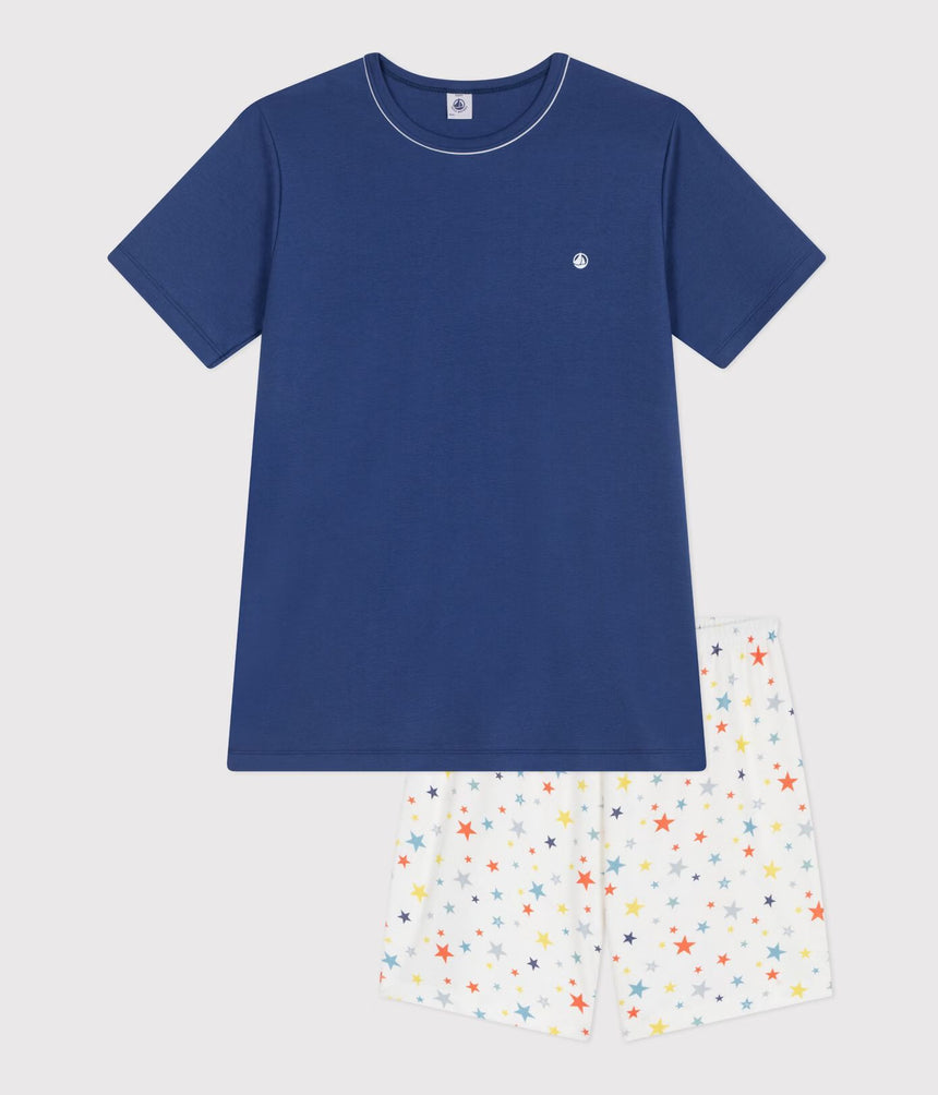 CHILDREN’S STAR PRINT SHORT COTTON PYJAMAS