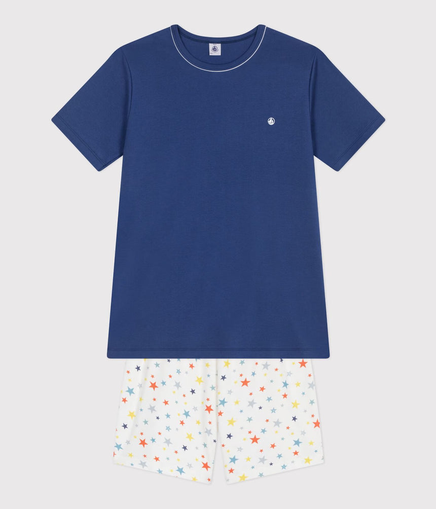 CHILDREN’S STAR PRINT SHORT COTTON PYJAMAS