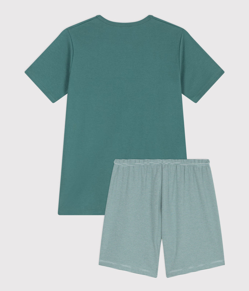 CHILDREN'S SHORT STRIPY COTTON PYJAMAS