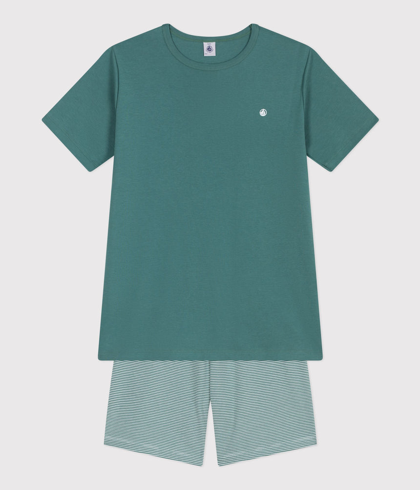 CHILDREN'S SHORT STRIPY COTTON PYJAMAS