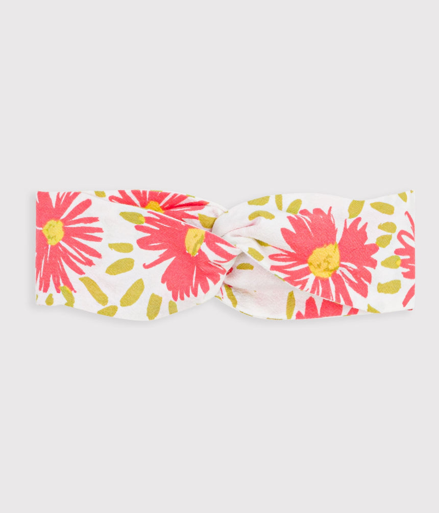 BABY GIRL'S FLORAL PRINT CRÊPE HEADBAND