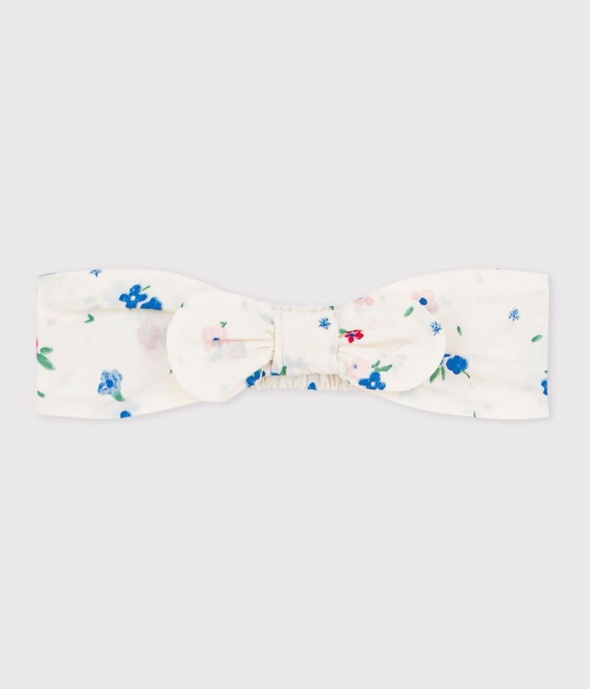 BABY GIRLS’ HAIRBAND IN FLORAL-PRINT POPLIN