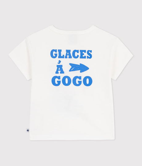 BABIES’ SHORT-SLEEVED COTTON T-SHIRT WITH A DOG MOTIF