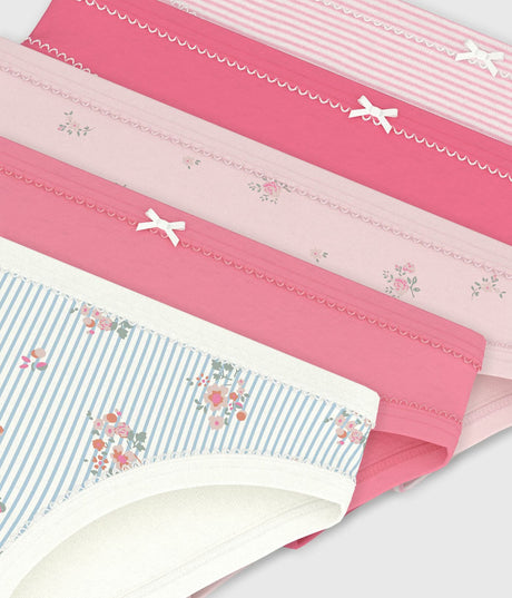 PACK OF CHILDREN’S FLOWER-PRINT COTTON PANTS