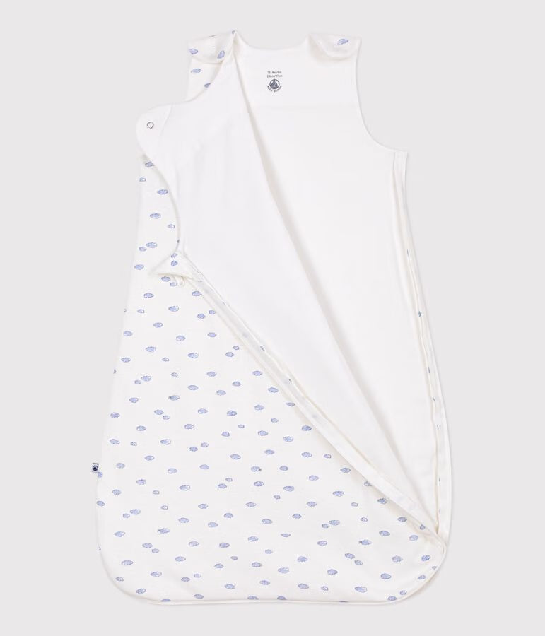 BABIES' 1.5 TOG CLOUD PRINT COTTON SLEEPING BAG