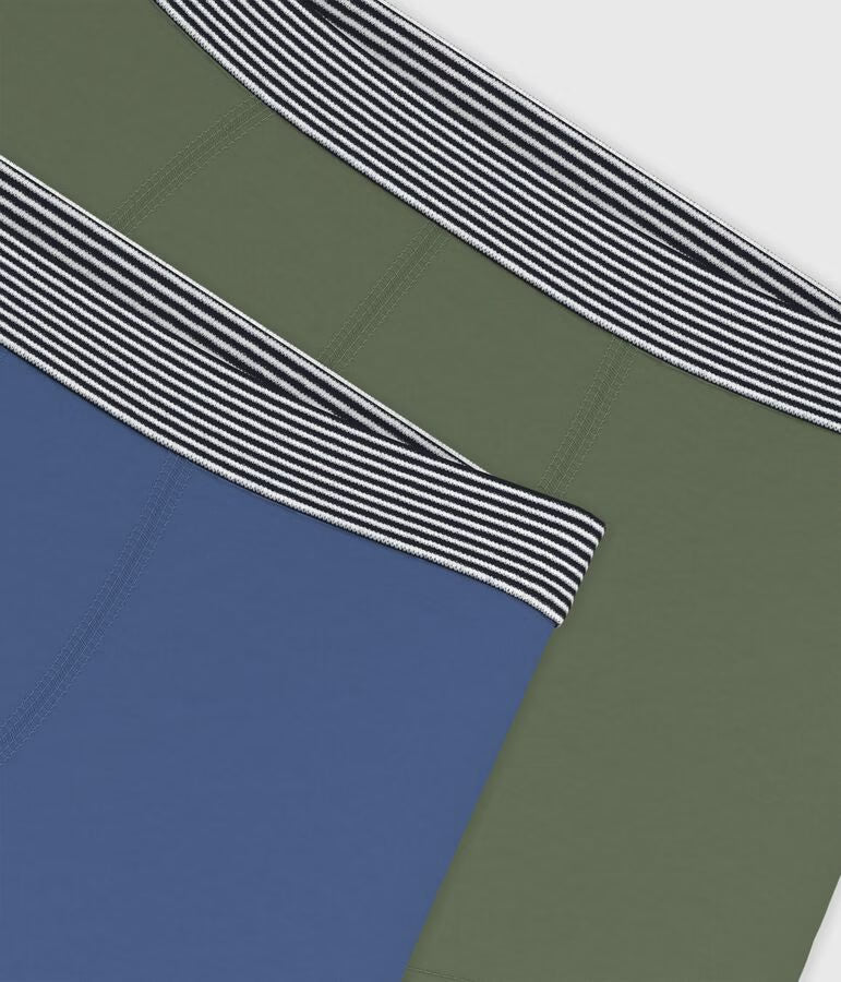 PACK OF CHILDREN'S BOXERS IN PLAIN COTTON AND ELASTANE