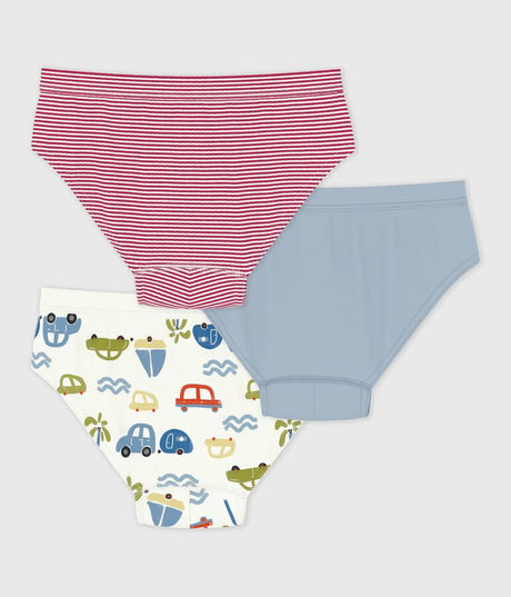 PACK OF CHILDREN'S CAR PRINT COTTON BRIEFS