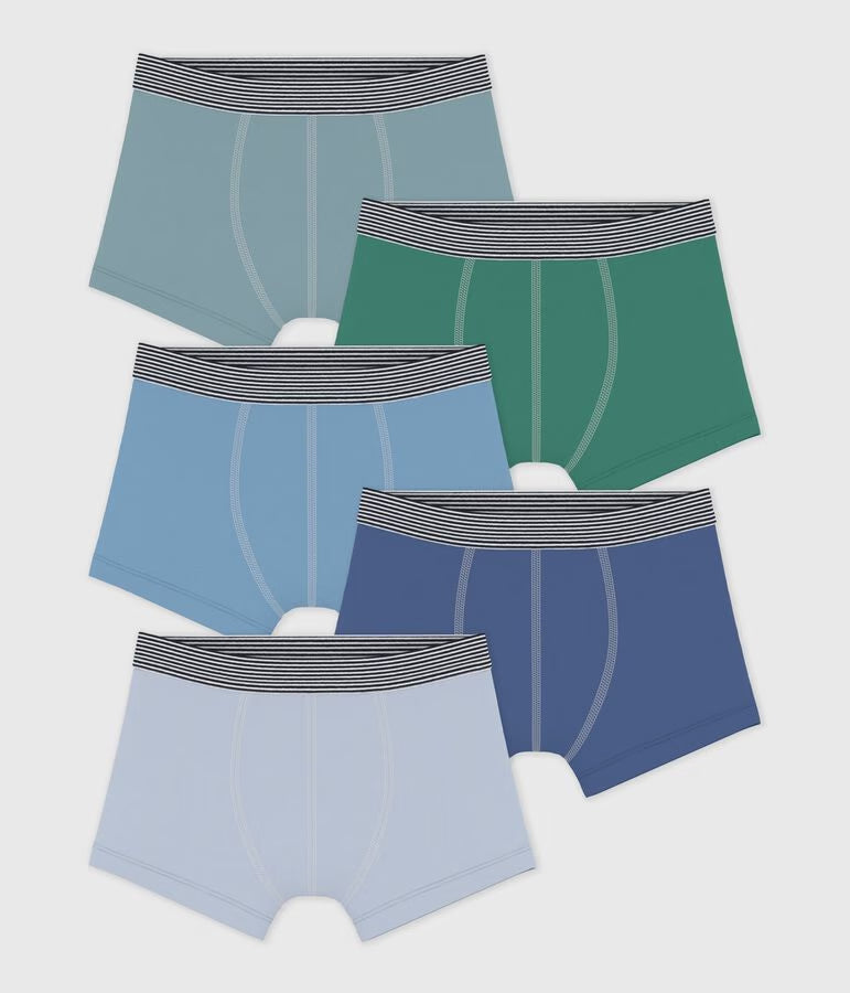 PACK OF CHILDREN'S PLAIN COTTON BOXERS