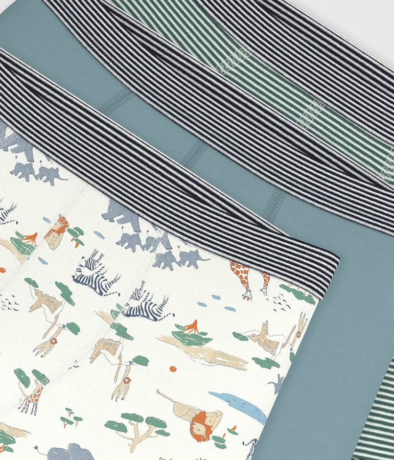 PACK OF CHILDREN’S SAVANNA PRINT COTTON BOXERS