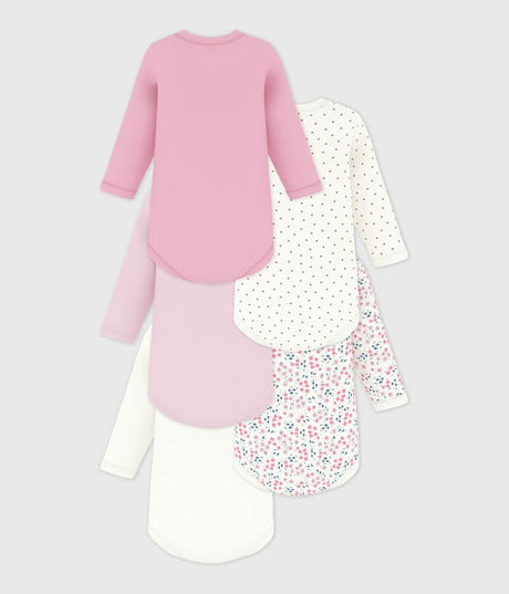 PACK OF BABIES’ LONG-SLEEVED FLORAL-PRINT COTTON BODIES