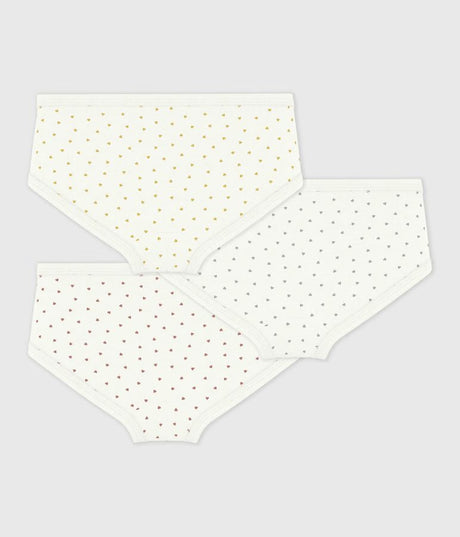 PACK OF CHILDREN’S HIGH-WAISTED HEART-PRINT COTTON PANTS