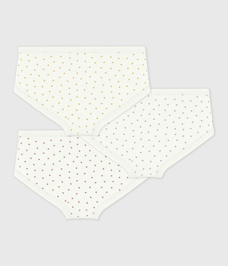 PACK OF CHILDREN’S HIGH-WAISTED HEART-PRINT COTTON PANTS