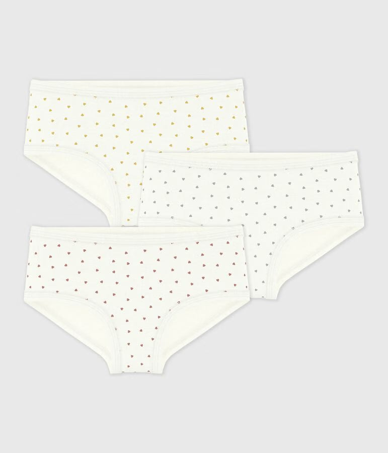 PACK OF CHILDREN’S HIGH-WAISTED HEART-PRINT COTTON PANTS
