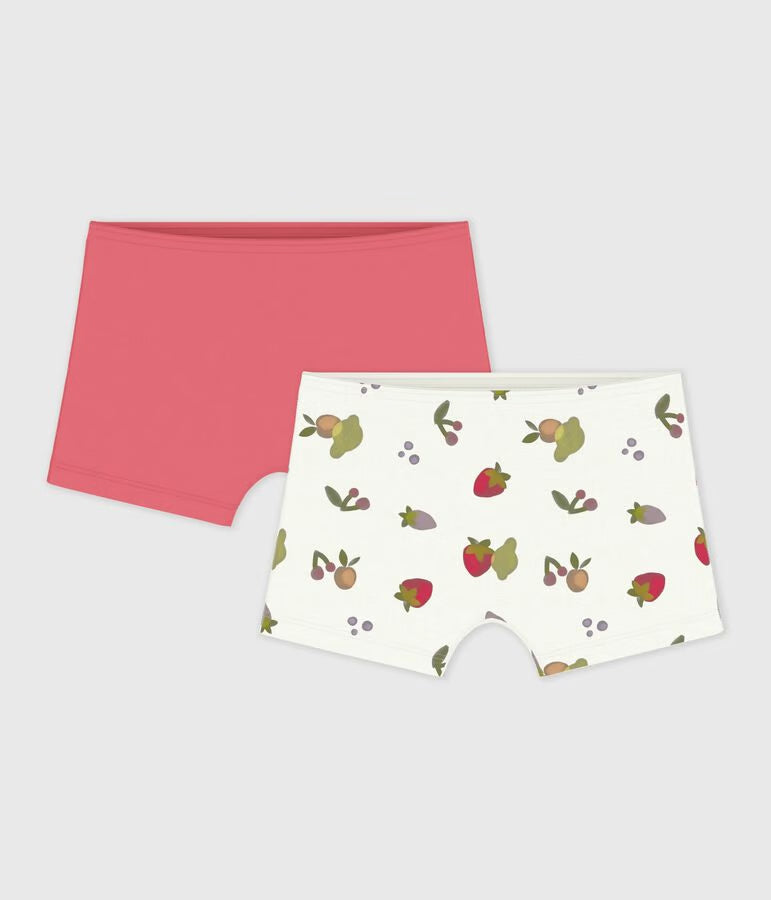 PACK OF CHILDREN’S FRUIT-PRINT LONG COTTON SHORTIES