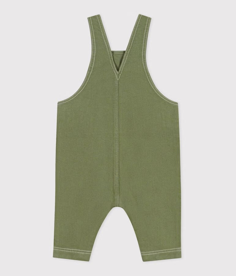 BABIES’ LONG COLOURED DENIM DUNGAREES