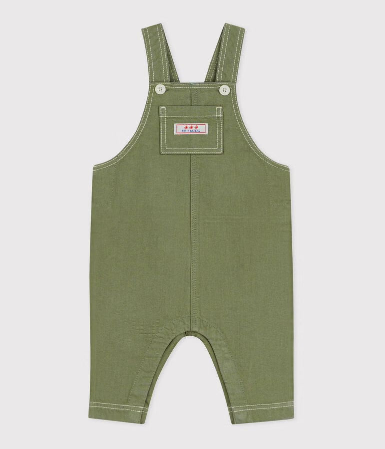 BABIES’ LONG COLOURED DENIM DUNGAREES