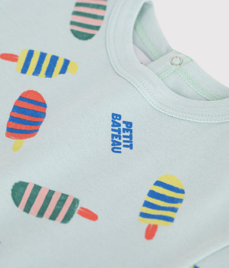 BABIES' SHORT-SLEEVED SEAGULL-PRINT COTTON T-SHIRT