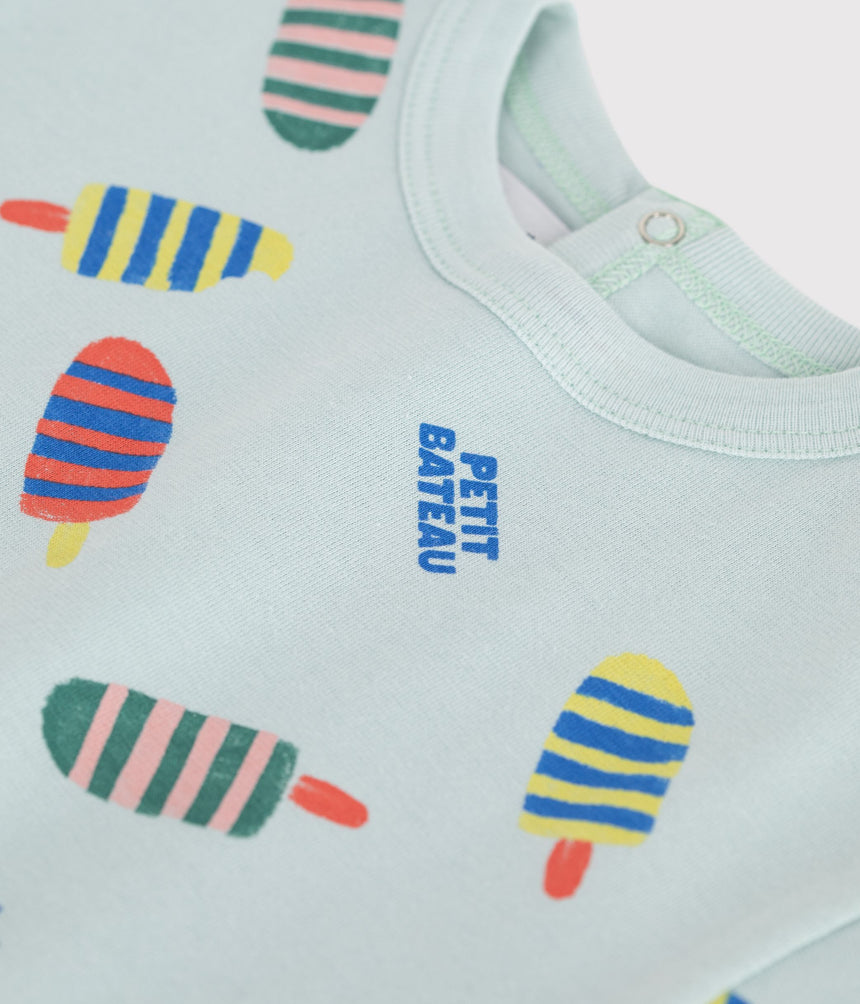 BABIES' SHORT-SLEEVED SEAGULL-PRINT COTTON T-SHIRT