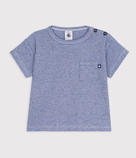 BABIES' SHORT-SLEEVED STRIPY COTTON T-SHIRT
