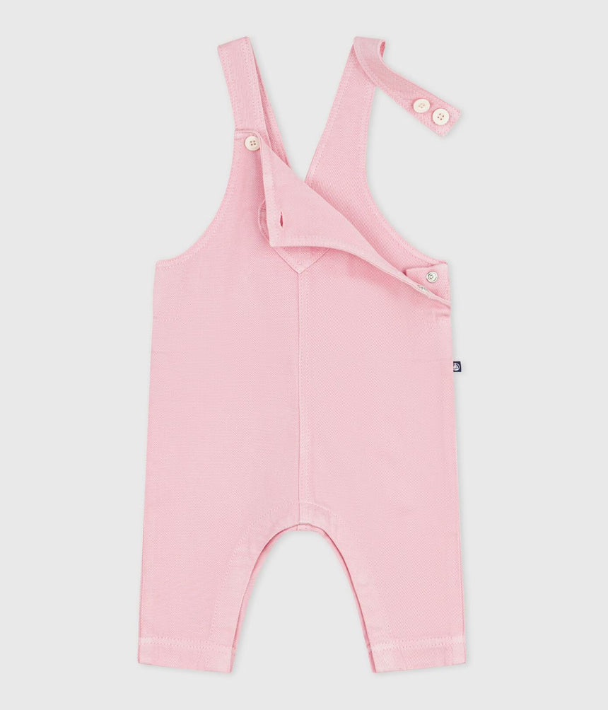BABIES' LONG-LEG DUNGAREES IN PLAIN COTTON