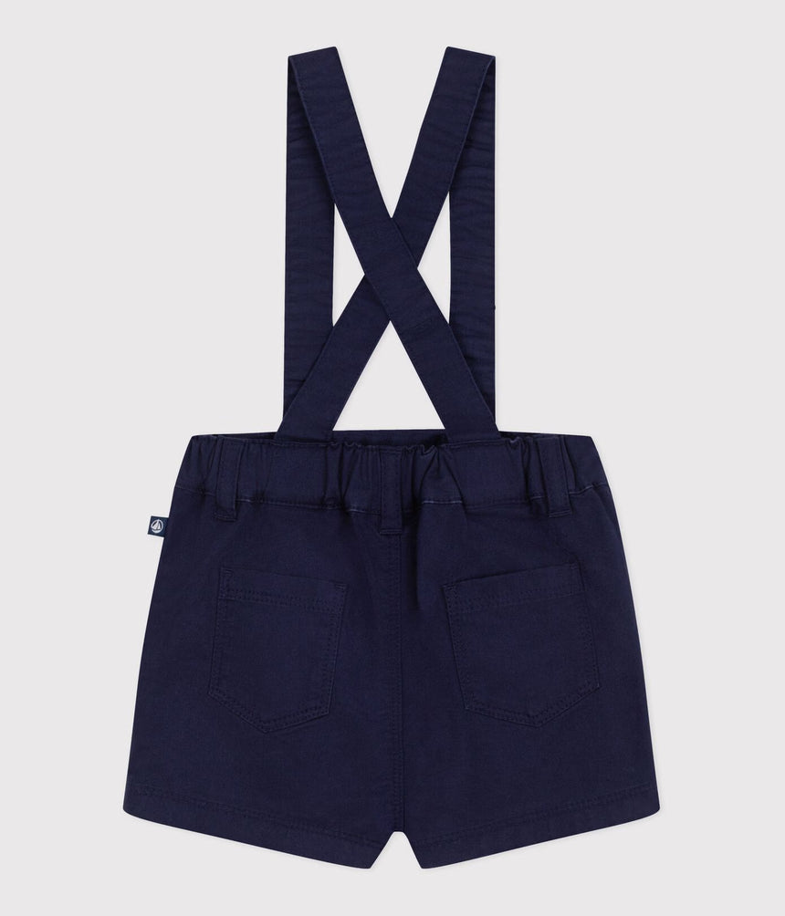 BABIES' TWILL SHORTS WITH STRAPS