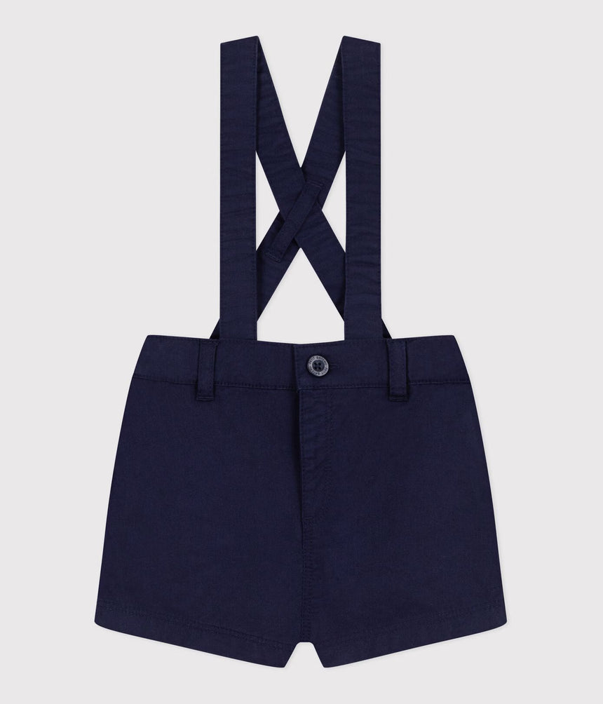BABIES' TWILL SHORTS WITH STRAPS