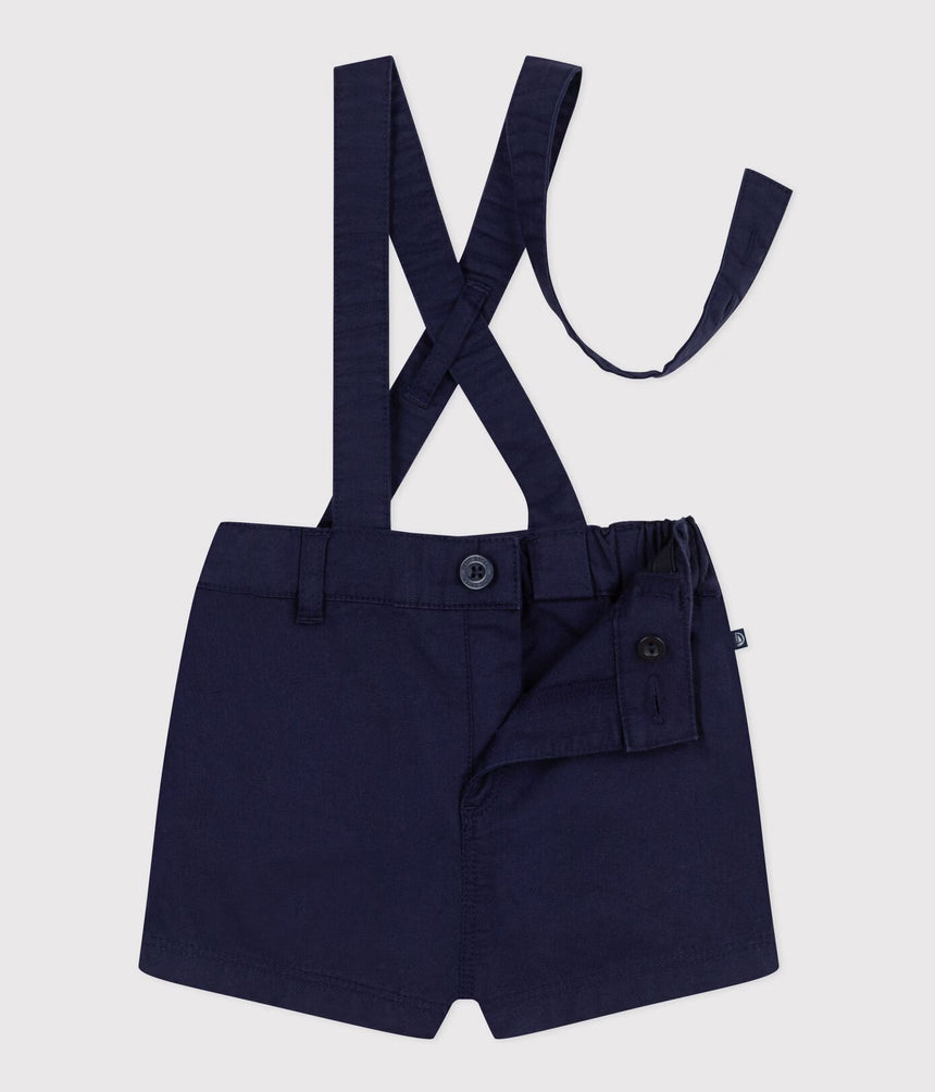 BABIES' TWILL SHORTS WITH STRAPS