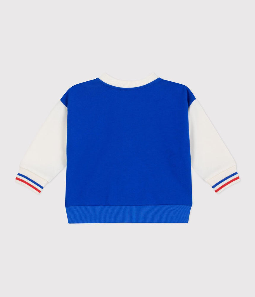 BABIES’ VARSITY-STYLE JACKET IN COLOURBLOCK COTTON