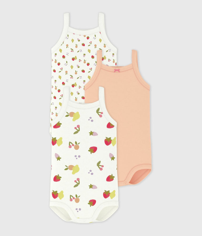 PACK OF BABIES’ STRAPPY COTTON BODIES