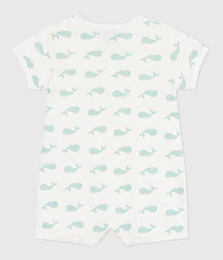 BABIES’ WHALE PRINT COTTON PLAYSUIT