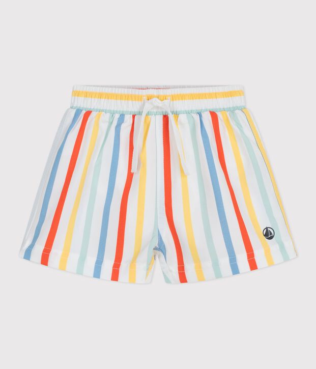 BABIES' STRIPY SWIM SHORTS