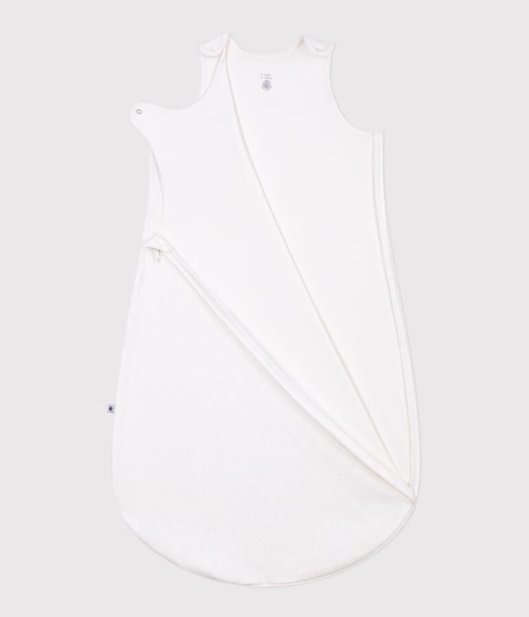 BABY SLEEPING BAG IN OPENWORK COTTON WITH HEARTS 0.5 TOG