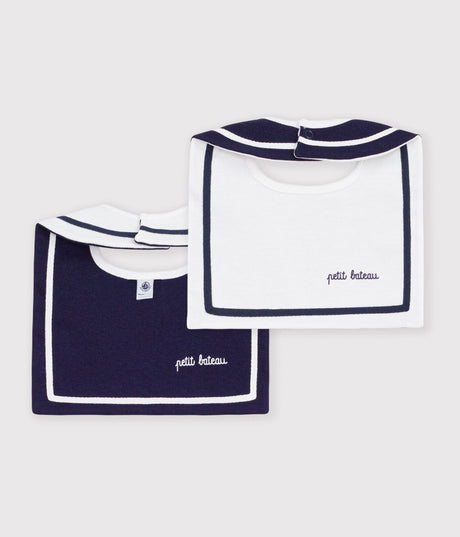 BABIES' COTTON BIB WITH BRAID