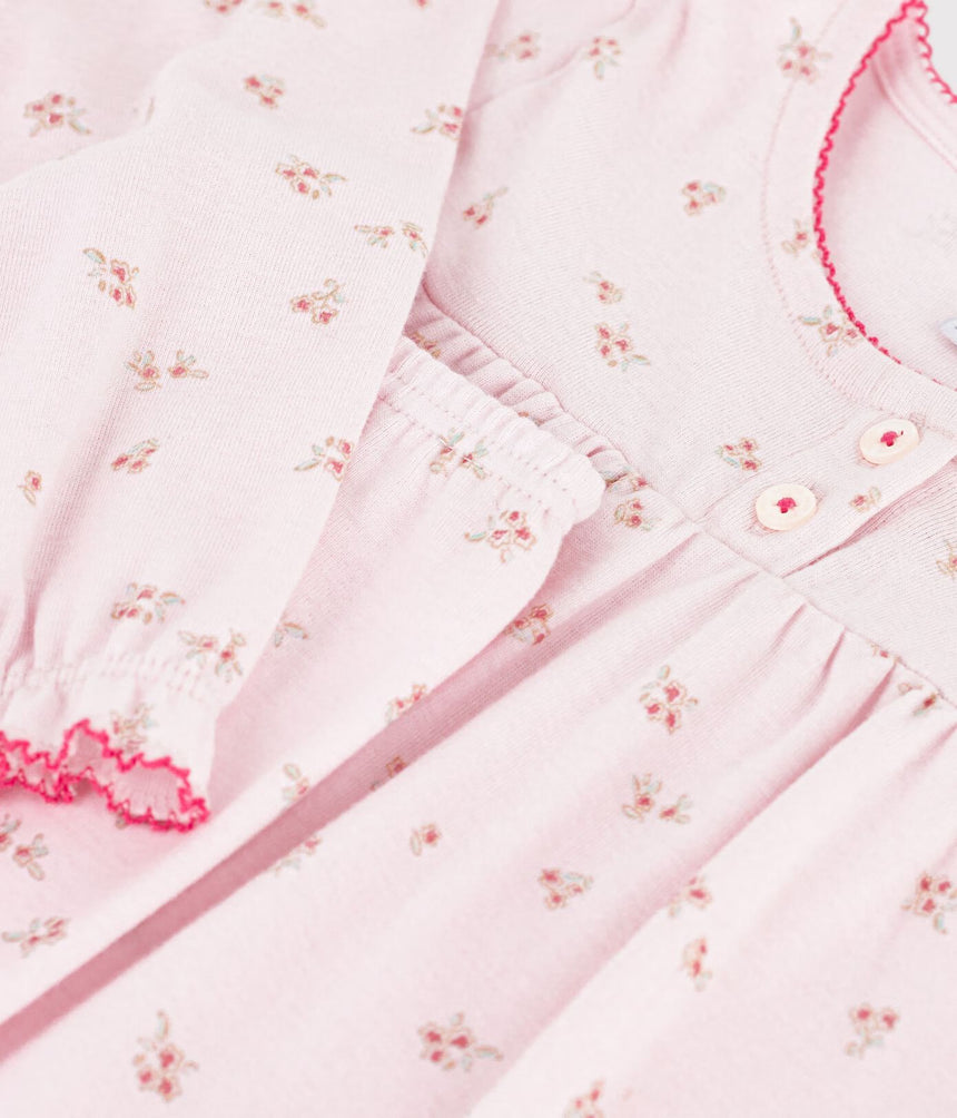 #CHILDREN'S COTTON PYJAMAS WITH FLORAL RUFFLES