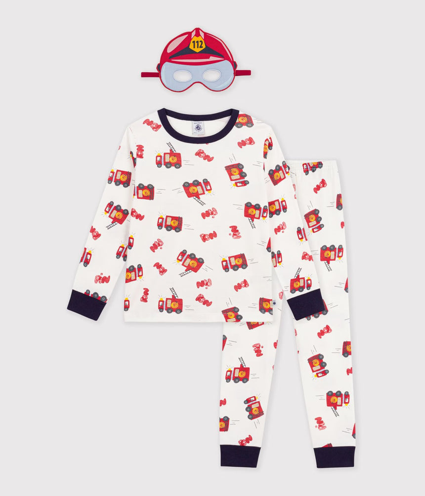 CHILDREN'S COTTON FIREFIGHTER COSTUME PYJAMAS