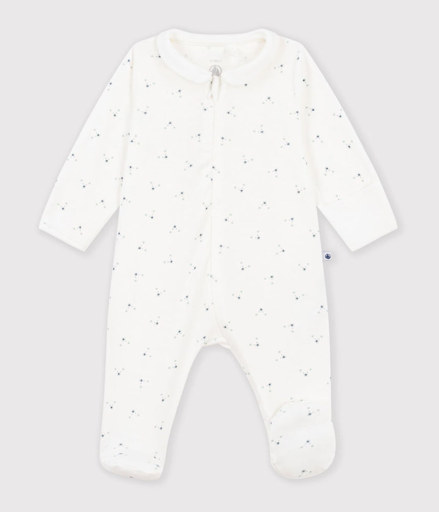 BABIES' FLOWER PRINTED COTTON PYJAMA SUIT