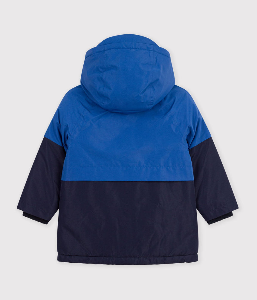 CHILDREN'S PLAIN MID-LENGTH COLOURBLOCK PARKA