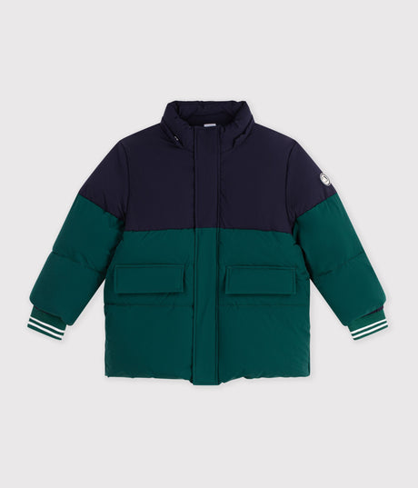 CHILDREN'S PLAIN COLOURBLOCK PUFFER JACKET