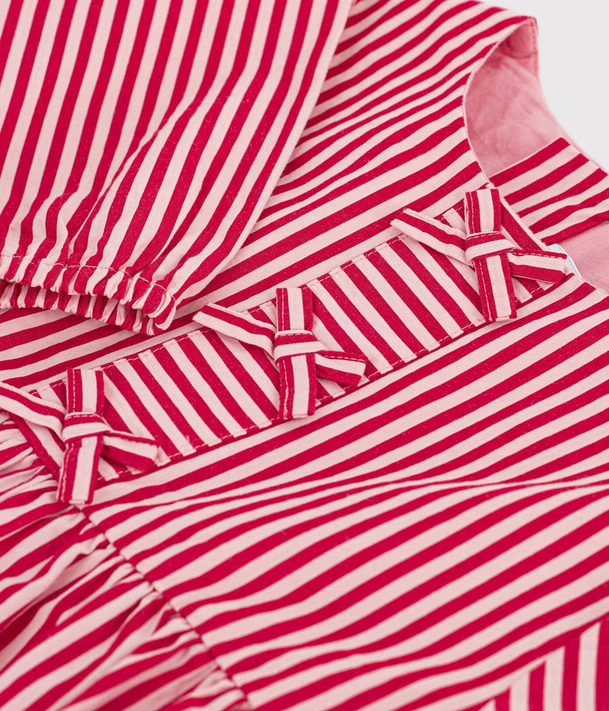 CHILDREN'S LONG-SLEEVED STRIPY COTTON BLOUSE