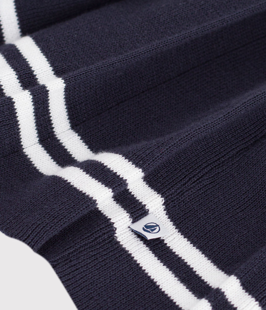 CHILDREN'S SHORT PLEATED SKIRT IN PLAIN COTTON KNIT